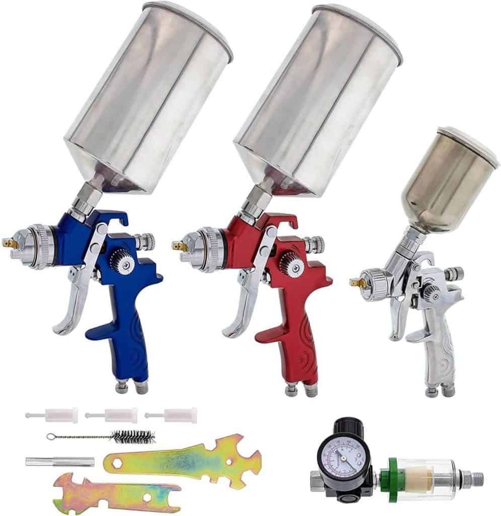 TCP Global Complete Professional 9 Piece HVLP Spray Gun