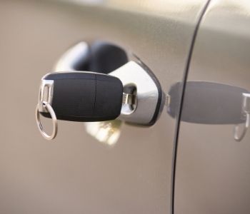 Use a car key in your car door